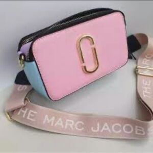 Marc Jacobs Snapshot Bag Pink and Blue Light With 
Gold Accents Women’s
